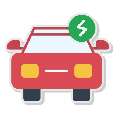araba elektrik vektör simgesi