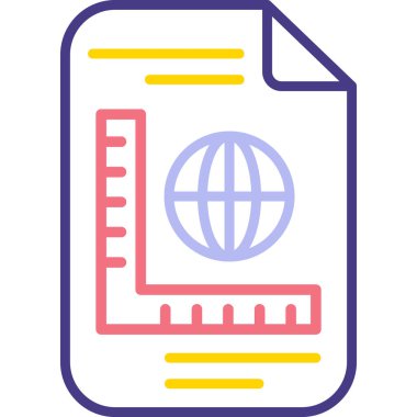 Belge. Web simgesi vektör illüstrasyonu