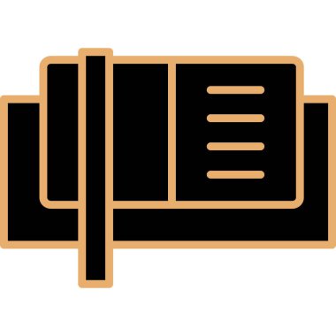 kitap simgesi vektör illüstrasyonu