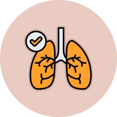 Akciğer ikonu, modern tasarım. vektör grafiği