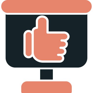 başparmak yukarı simgesi, vektör illüstrasyonu