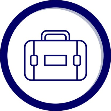 Evrak çantası simgesinin vektör illüstrasyonu