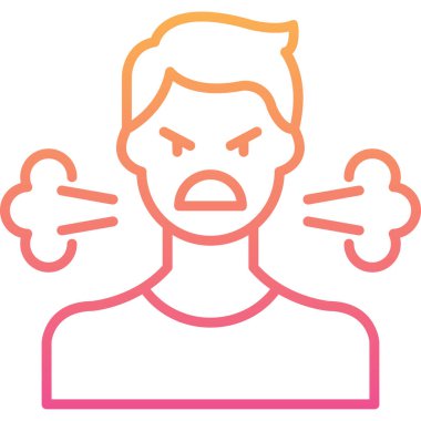 Kızgın adam simgesi lideri, ana hatlı biçim