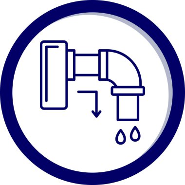 Düz dizayn edilmiş duş vektörü simgesi