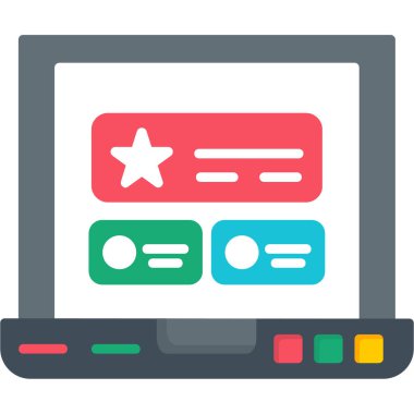 Web geliştirme düz simgesi