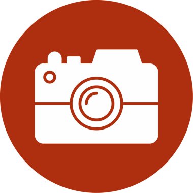 kamera düz simge vektör işareti, düz tasarım