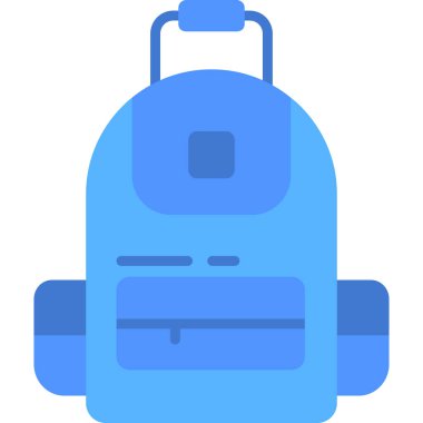 Sırt çantası. Web simgesi basit illüstrasyon