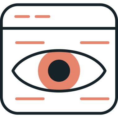 Göz. Web simgesi basit illüstrasyon