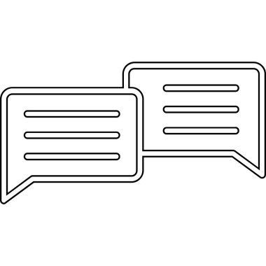 Sohbet ikonu. Web için sohbet vektör simgelerinin özet çizimi.