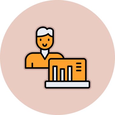 İş ve finans simgesinin vektör illüstrasyonu