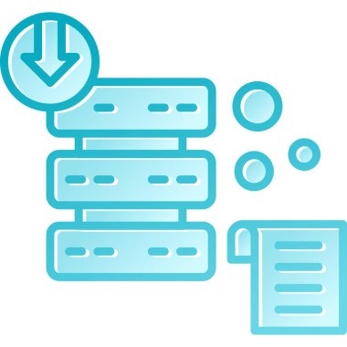 sunucu veritabanı veri simgesi - taslak biçimi