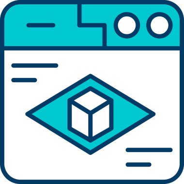 kutu teslim lojistik simgesi - taslak biçimi