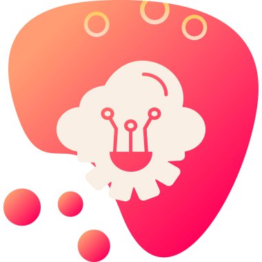 Beyin ikonu. Beyin konsepti. vektör illüstrasyonu