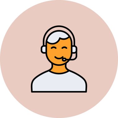 Müşteri servis simgesi vektör illüstrasyonu