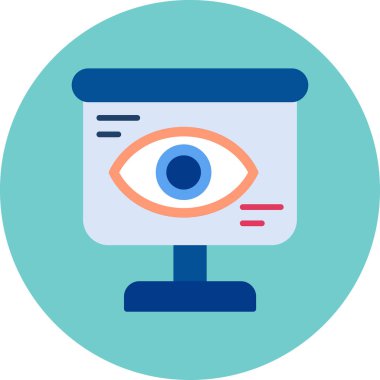 Göz. Web simgesi basit illüstrasyon