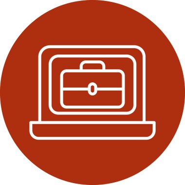 evrak çantası simgesi, vektör illüstrasyonu