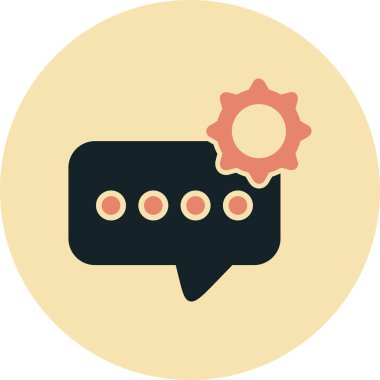 Sohbet simgesi vektör illüstrasyonu