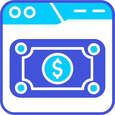 Para için. Web simgesi basit illüstrasyon