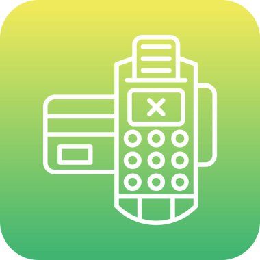 POS terminal simgesi, basit tarzı