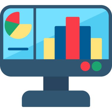 Bilgisayar. Web simgesi basit illüstrasyon