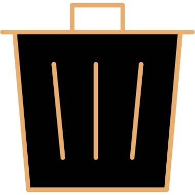 Çöp kutusu simgesi. Web tasarımı için çöp kutusu vektör simgelerinin basit çizimi