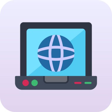 dünya web simgesi basit tasarım