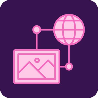 genel ağ simgesi basit illüstrasyon