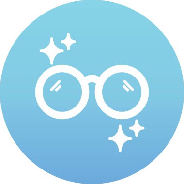 Gözlük ikonu. Basit resimleme