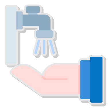 Eldivenli el, illüstrasyon, beyaz arkaplanda vektör.