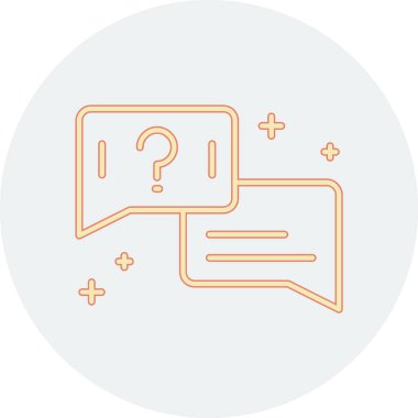 Sohbet simgesinin trend biçiminde vektör illüstrasyonu.