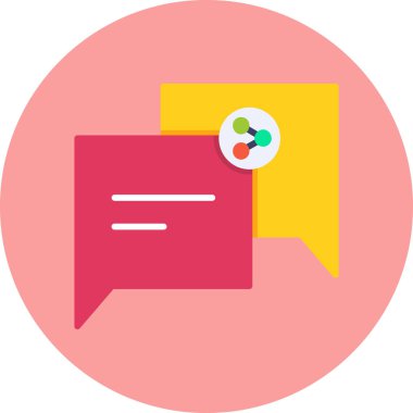Sohbet web simgesi vektör illüstrasyonu