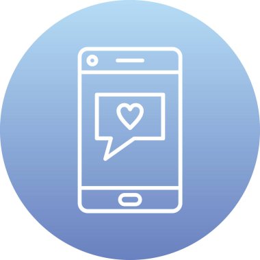 Mobil ileti simge vektör çizim