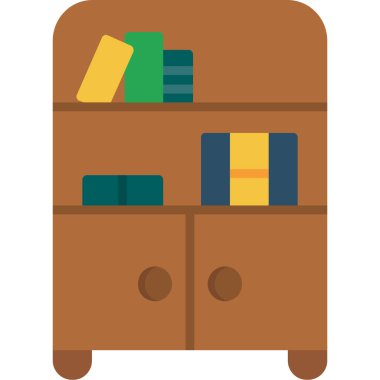 Ofis simgesi çiziminin düz tasarımı