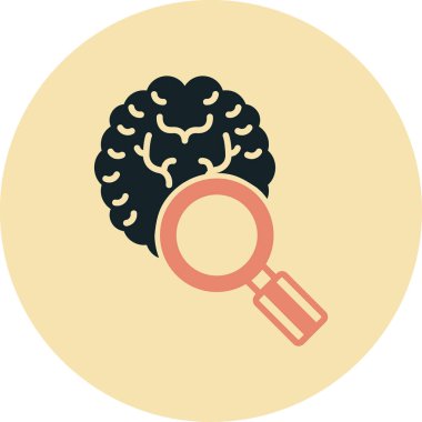 Beyin. Web simgesi basit illüstrasyon