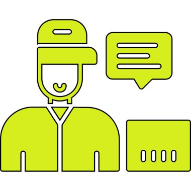 Santral operatör simgesini ara. Beyaz arkaplanda izole edilmiş web tasarımı için çağrı merkezi operatör vektör simgesi