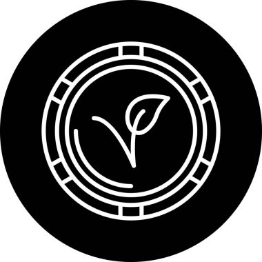 Bir yaprak simgesinin vektör illüstrasyonu