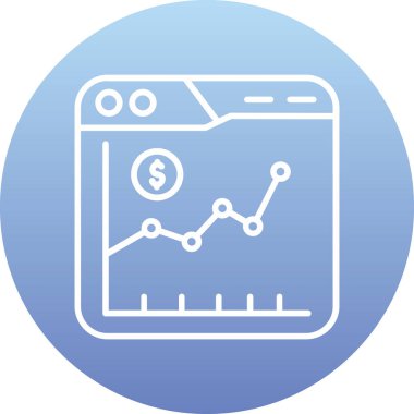 İş ve finans simgesinin vektör illüstrasyonu