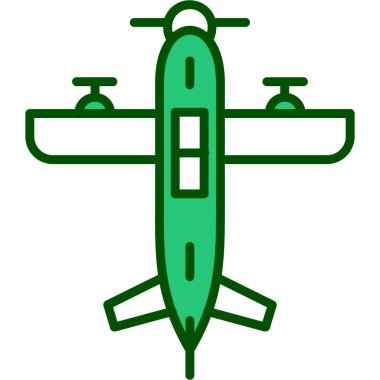 Uçak simgesi. Vektör çizim