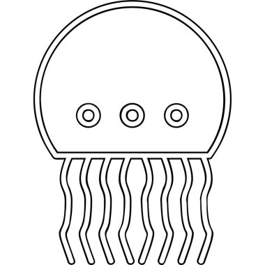 Ahtapot simgesi beyaz arkaplanda izole edilmiş. hayvan sembolü stok vektör illüstrasyonu.