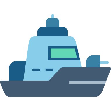 Gemi. Web simgesi basit illüstrasyon