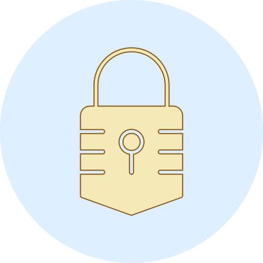 Kilit. Web simgesi basit illüstrasyon