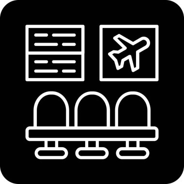 Havaalanı simgesinin vektör illüstrasyonu