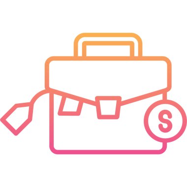 Çanta. Web simgesi basit tasarım