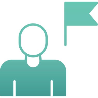 Adamım. Web simgesi basit illüstrasyon