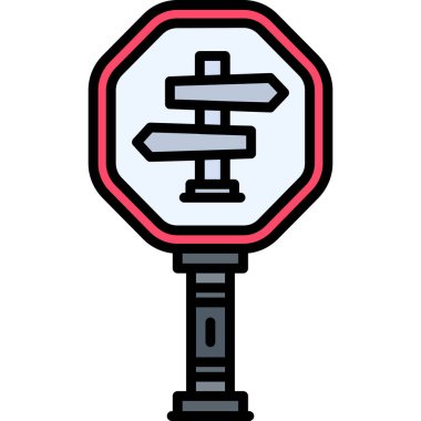 Yol simgesi, vektör illüstrasyonu