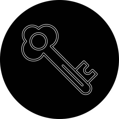 Anahtar simgesi vektör illüstrasyonu