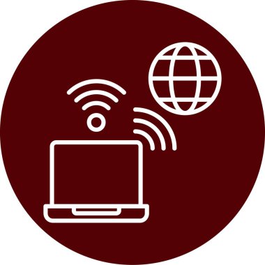 İnternet simgesi vektör illüstrasyonu