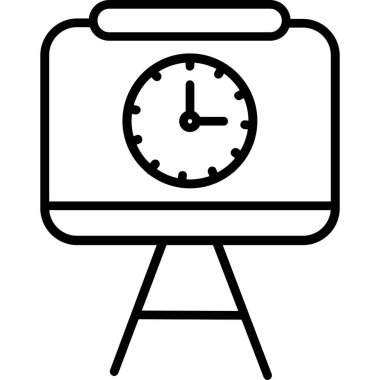 Saat simgesi vektör illüstrasyonu