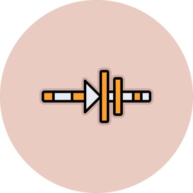 Modern b 'nin vektör illüstrasyonunda müziğin eksik simgesi