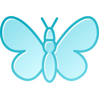 Mavi kelebek vektör çizim